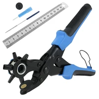 leather belt hole punch plier eyelet puncher revolve sewing machine bag setter tool watchband strap craft tools 6 sizes