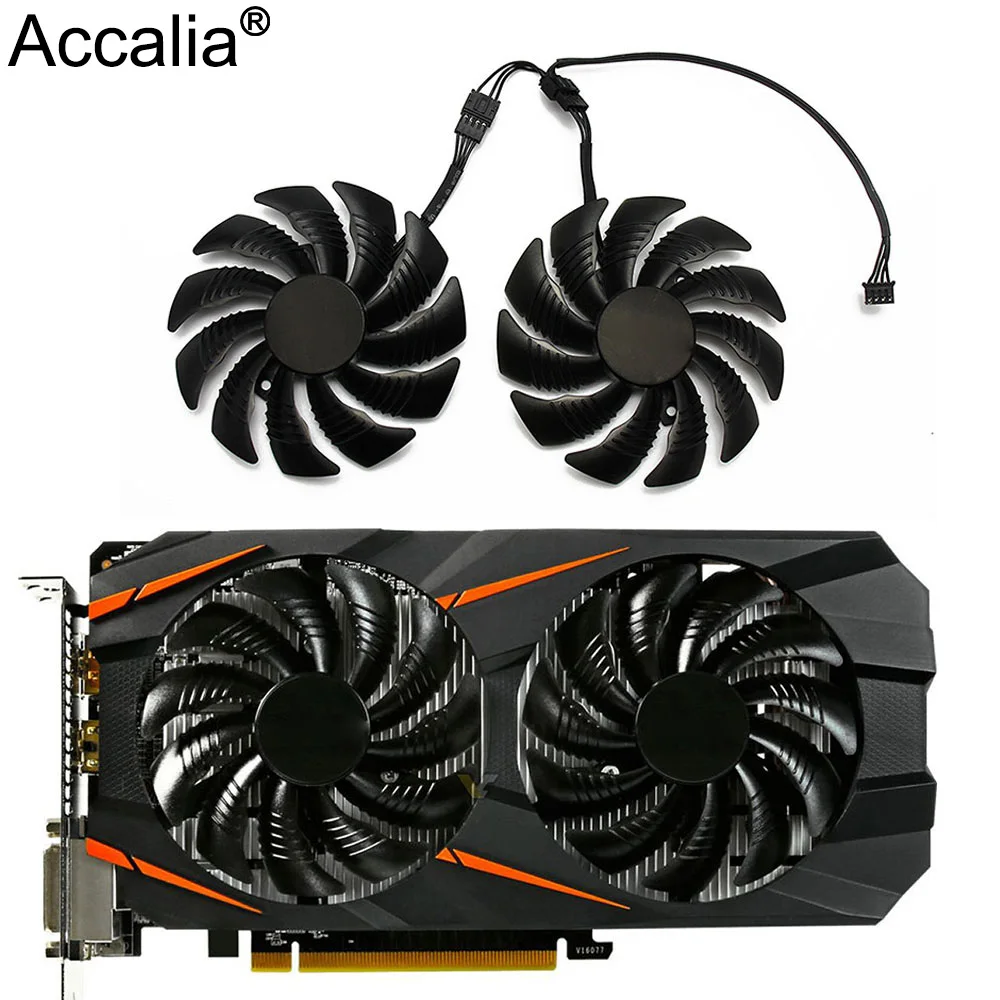 T129215SU 88mm GPU Cooler Graphics card fan for REDEON AORUS RX580/570 GIGABYTE GV-RX570AORUS GV-RX580AORUS Cards As Replacement