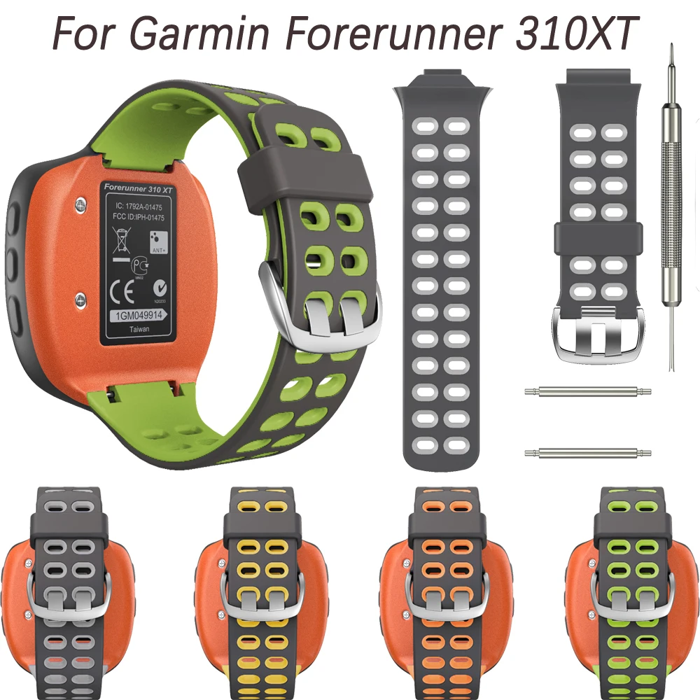 

Watchband For Garmin Forerunner 310 XT Colorful Sport Silicone Replacement Watch Strap for Forerunner 310XT Wristband Correa