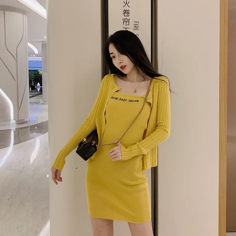 

New Women Casual Sling Bodycon Dresses Fashion Letter Tight Minidress korean Dress Sexy Spaghetti Strap Dresses Women's Clothing