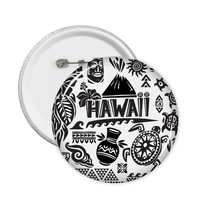 hawaiian islands celebrate america round pins badge button clothing decoration gift 5pcs