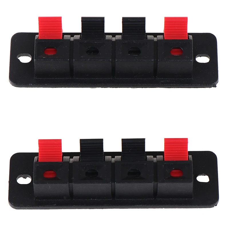 

2Pcs 4 Positions Connector Terminal Push In Jack Spring Load Audio Speaker Terminals Breadboard Clip Hot Sale