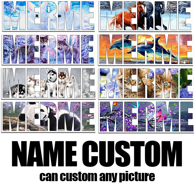 

Алмазная живопись «сделай сам», фото с именем на заказ, полноразмерная мозаика с буквами, круглыми стразами, вышивка с животными, вышивка кр...