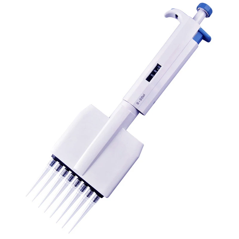 

8 Channels Pipettor Volume Pipettes Adjustable Lab Transfer Pipettes Tool DQ-Drop