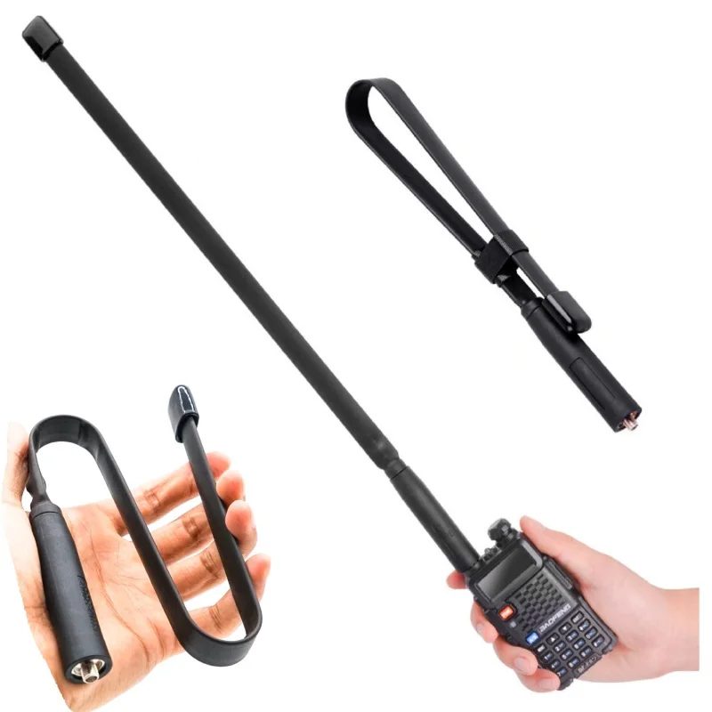 

2021 New Arrival 47CM Tactical SMA-F VHF UHF Foldable Antenna For CS Fighting Hunting Walkie Talkie Baofeng UV-5R UV-82 BF-888S