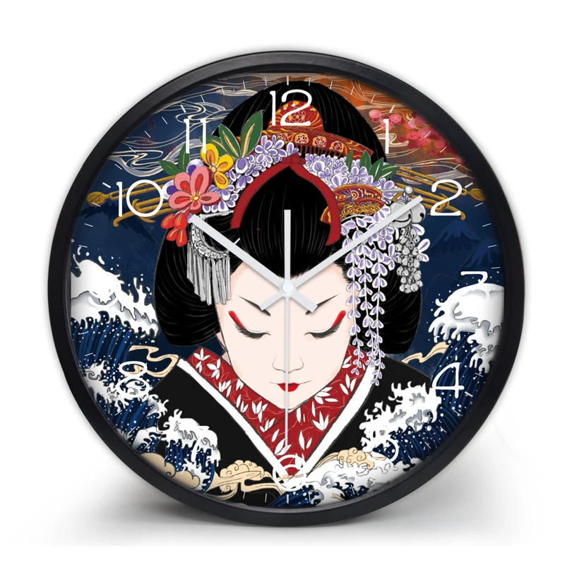 

Japanese-style kimono travel commemorative characteristic home decoration celebrity wall clock