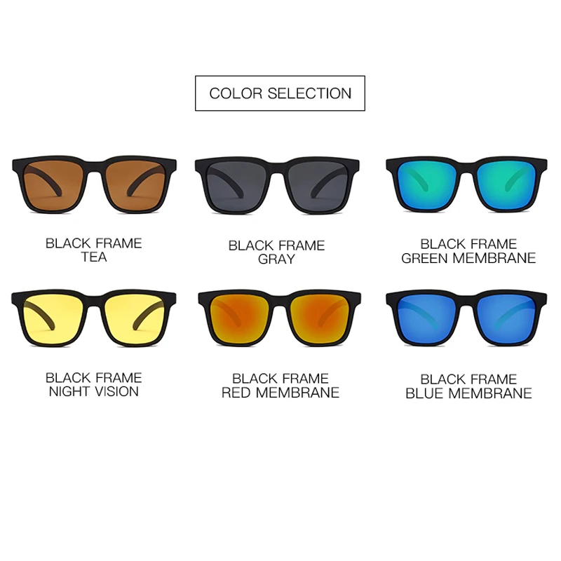 

Classic Polarized Sunglasses Men Women 2020 Brand Design TR90 Square Sun Glasses Male Car Driving Goggles UV400 Okulary