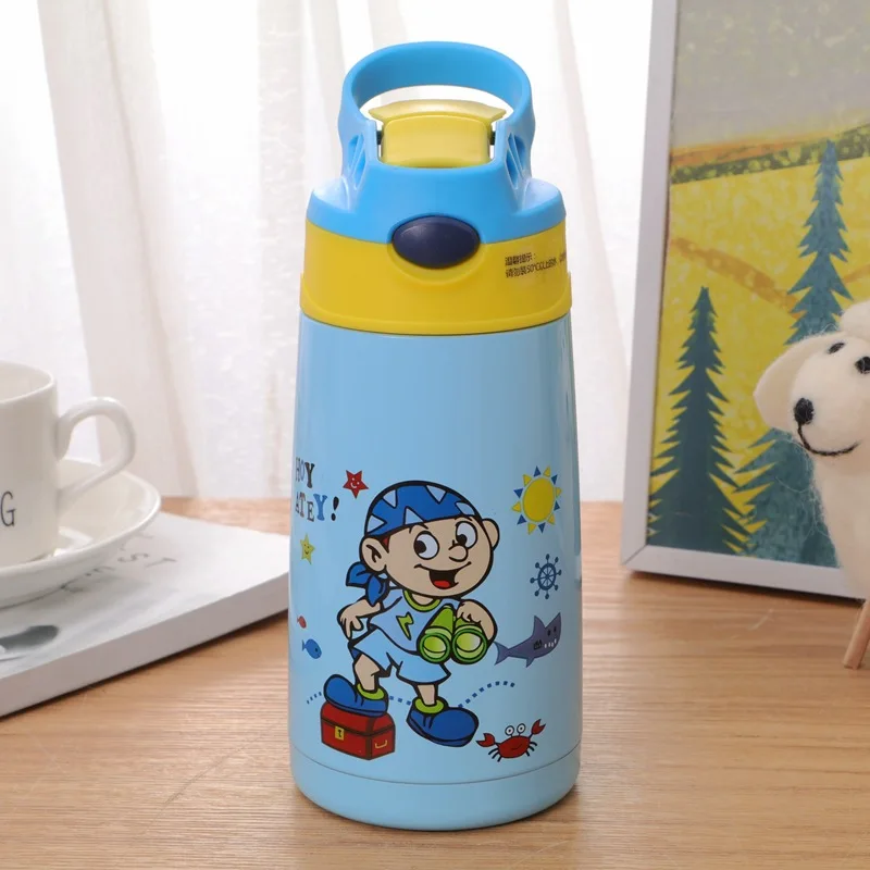 400 мл детский термос с трубочкой нержавеющая сталь изоляционная чашка для детей