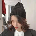 Новая теплая шерстяная шапка для женщин и мужчин, универсальный корейский пуловер для девушек, Модная вязаная шапка, утепленная шапка с защитой ушей