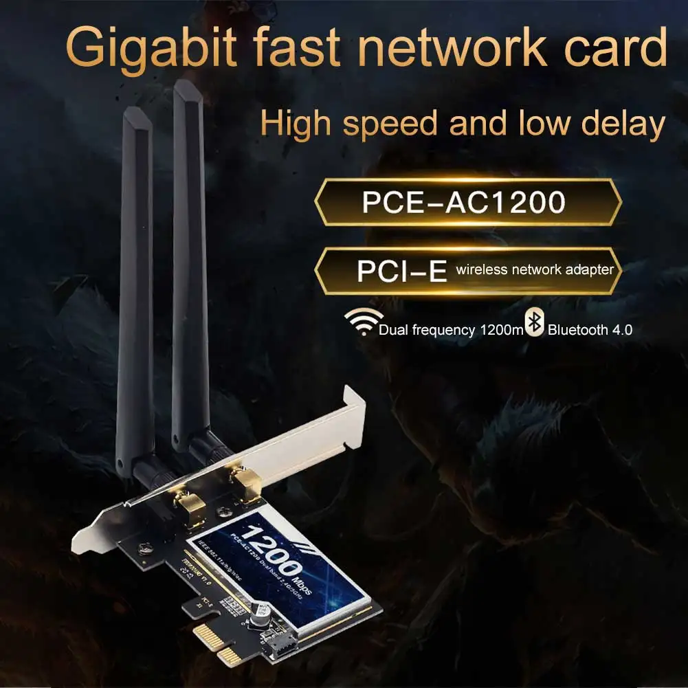 

Высокая производительность 1200Mbps Поддержка Windows 7 8 10 PCI E нержавеющий PCI Express адаптер 2,4 ГГц 5 ГГц Двухдиапазонная Wi-Fi сетевая карта