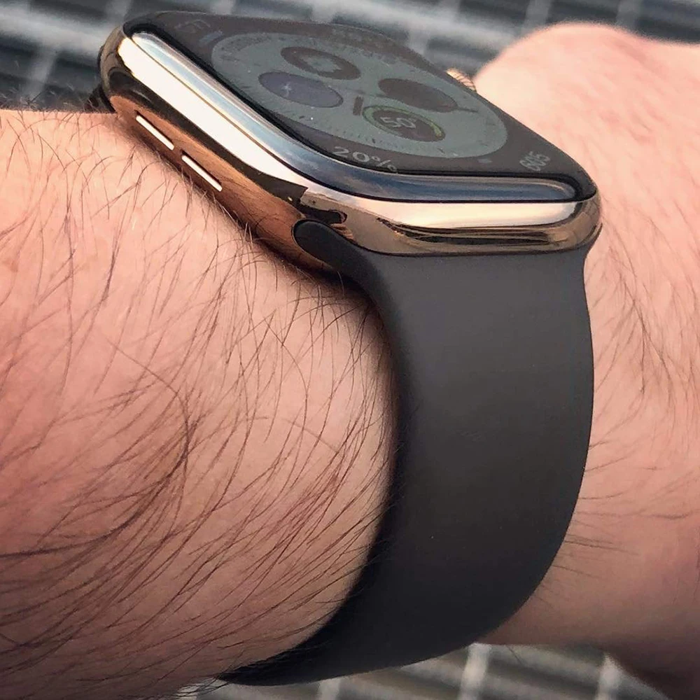 Silicone strap For Apple Watch band 44mm 40mm for iwatch Band 38mm 42mm Sport bracelet watchband apple watch 5 4 3 2 1 | Наручные часы