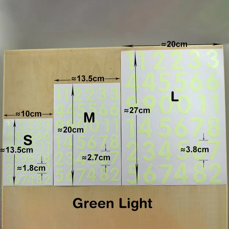 

Glow in the Dark Number Sticker Luminous Digits Sticker Kids Bedroom Wall Switch Model Number DIY Decoration Label Sticker Decal
