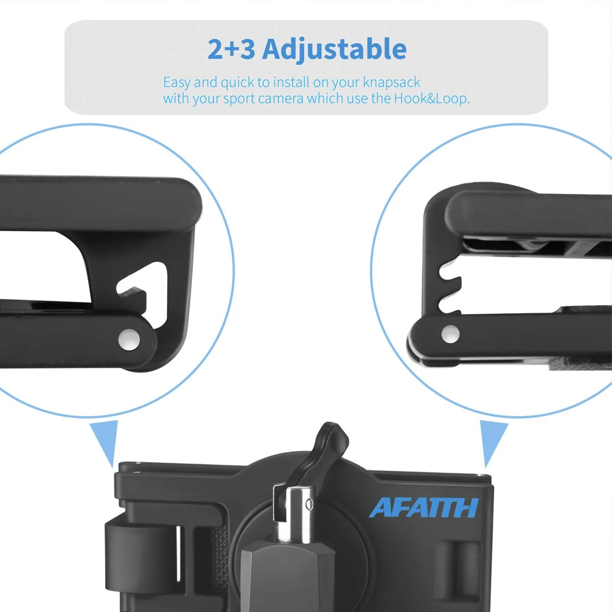 afaith camera clip backpack outerwear universal clip 360° rotatable adjustable backpack for gopro hero 10 9 8 7 6 dji xiaoyi free global shippi