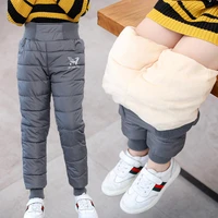 children trousers winter new boys girls thicken outer wear warm pants waterproof ski childrens clothing long pants
