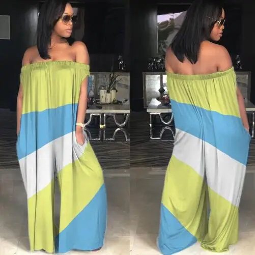 Комбинезон с открытыми плечами для женщин сексуальный вырезом лодочкой без