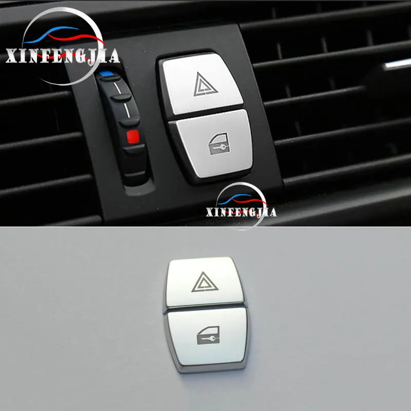 Хромированная накладка на кнопку безопасности для BMW 5 6 7 Series F10 F11 F07 X3 F25 2x|Лепнина