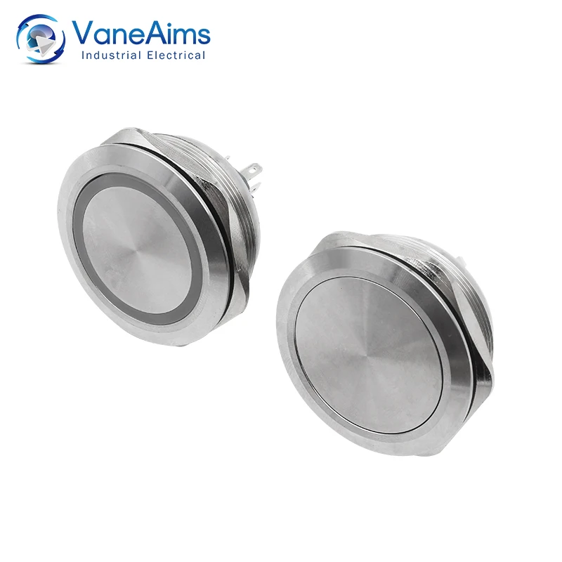 Металлическая кнопка сброса с мгновенной блокировкой переключатель 40 мм со