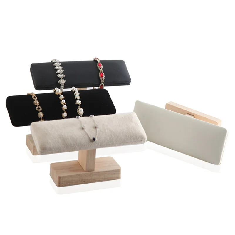 Портативная жесткая деревянная подставка для браслетов и цепочек T-Bar