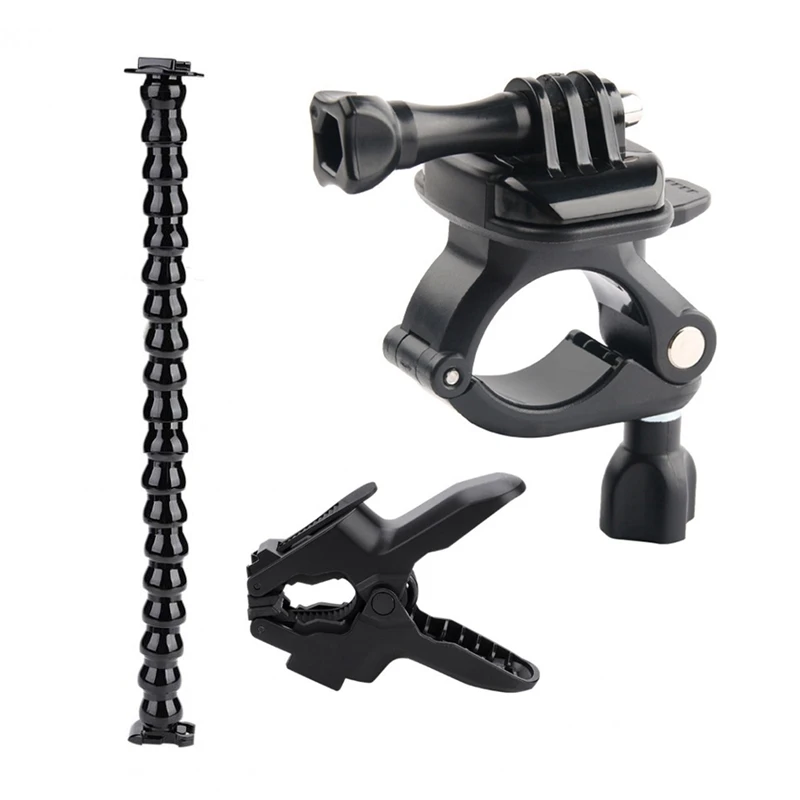 

1 компл. Гибкий зажим для экшн-камеры кронштейн для крепления адаптера и 1 шт. крепление на руль велосипеда адаптер для подседельного штыря