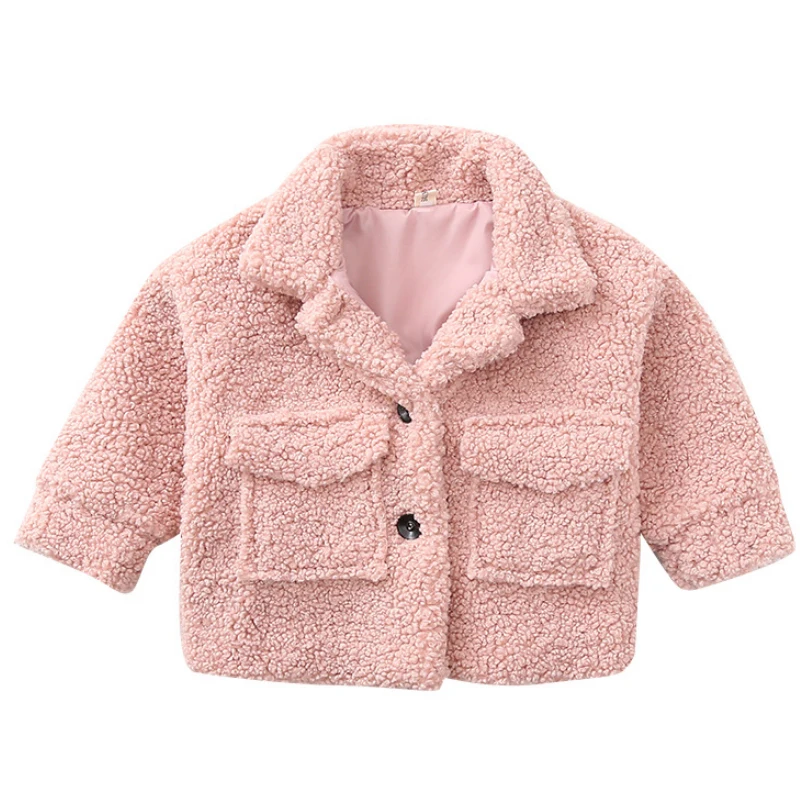 2019 зимнее плотное теплое пальто с мехом ягненка модная куртка для девочек