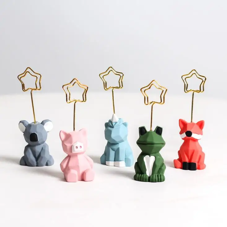 

Sharkbang Cute Animal Photo Paper Clip Holder Desk Name Card Memo Clip Wedding Favors Place Card Decoration Birthday Gift