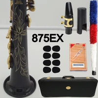 mfc saxophone soprano 875ex professional soprano sax custom ex black lacquer single piece straight mouthpiece reeds neck