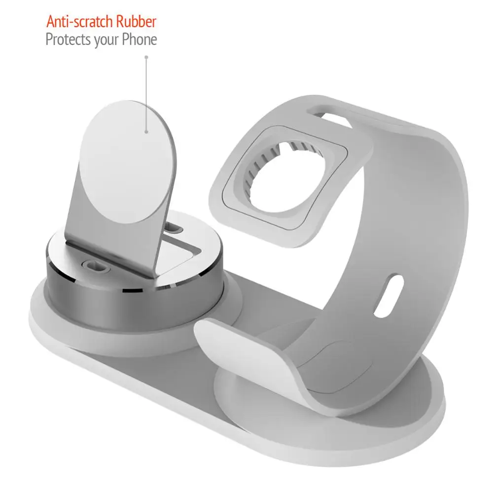 Мобильное настольное зарядное устройство для iphone 3 в 1 держатель телефона apple watch