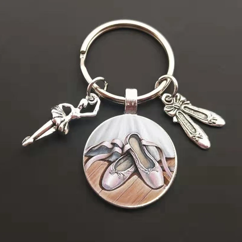 Винтажный брелок в виде балерины женский элегантный балетный танцевальный