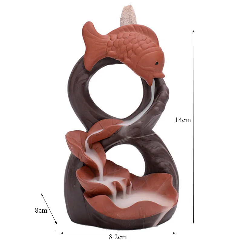 Курильница для благовоний ручной работы керамическая подставка в виде рыбы