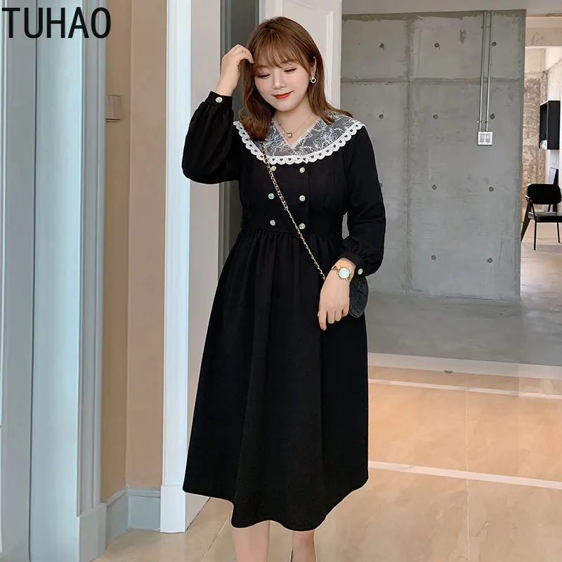 TUHAO высокое качество женское платье 2020 Корейская версия повседневные свободные