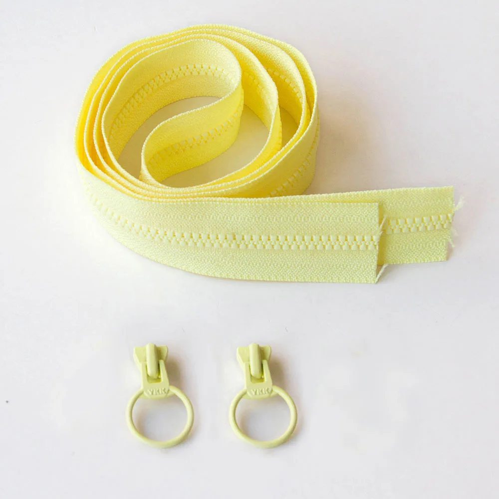 E 1 meter YKK 3# Resin Zipper Coil Zippers For Sewing Long Zipper DIY Bag zipppers Patchwork Accessories Ring - Цвет: E