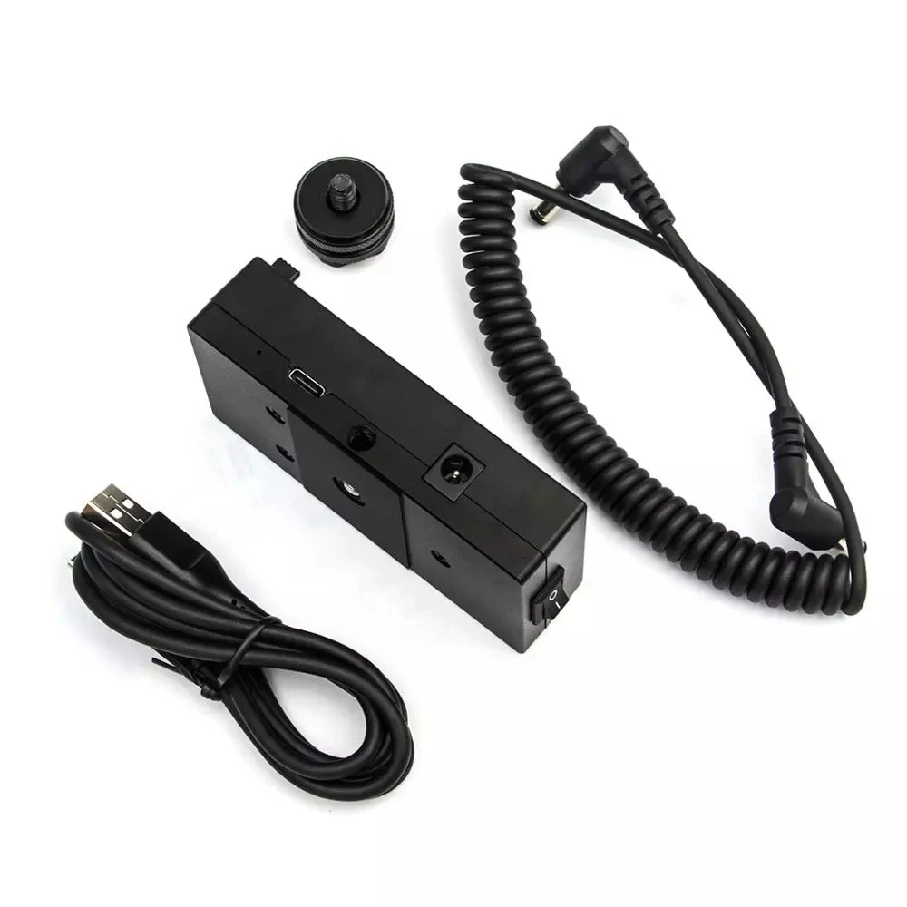 

NP-F970 F750 Battery Plate Holder Adapter with Dual USB Interface + LP-E17 Dummy Battery Coupler for Canon