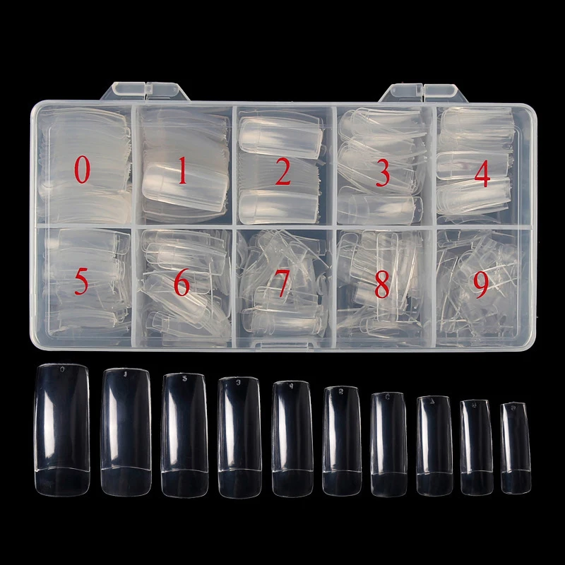 

1-13Box Fake Nail Accessories for Manicure Fashion False Nails Tips for Extension Natural Transparent Fake Nail Tips Wholesale