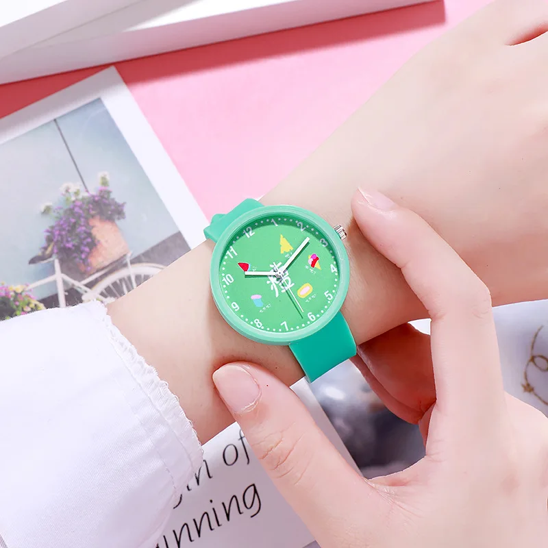 Нейтральные женские часы детские Студенческие хипстер Простой циферблат модные