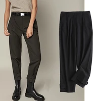 maxdutti trousers women 2021 england vintage fashion office lady harem cargo pants women pantalones mujer pantalon femme loose
