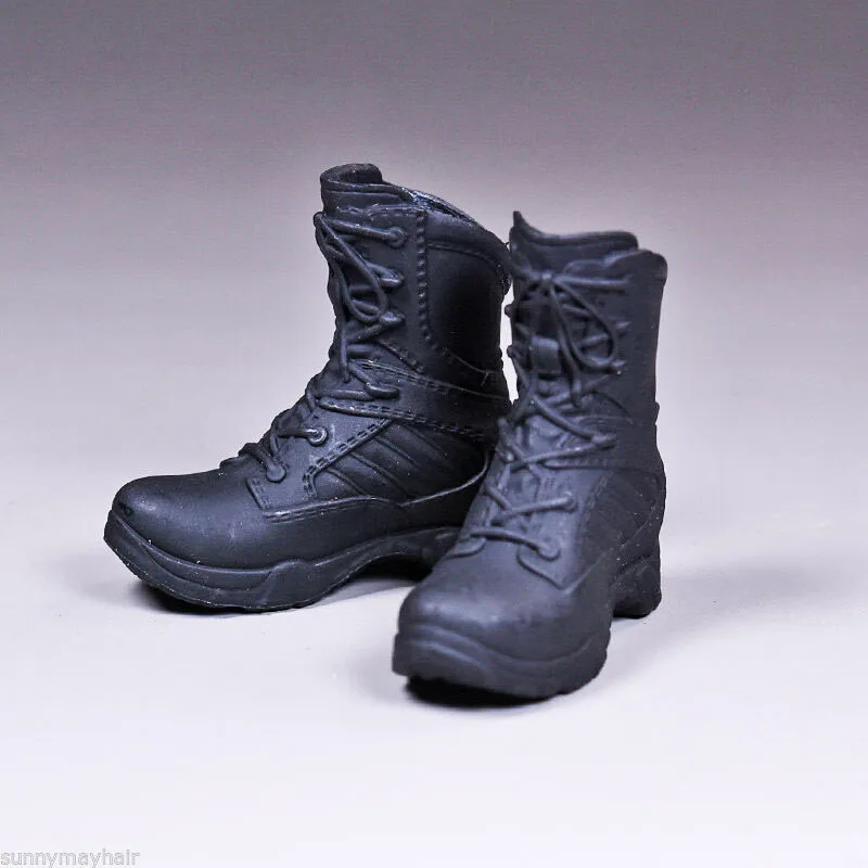 

1/6 VSTOYS Black Combat Boots Soldier Shoes Fit 12" PH TBL Detachable Feet Female Action Figures