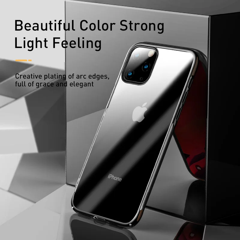 Роскошный чехол Baseus с покрытием для телефона iPhone 11 Pro Max Ультратонкий Жесткая