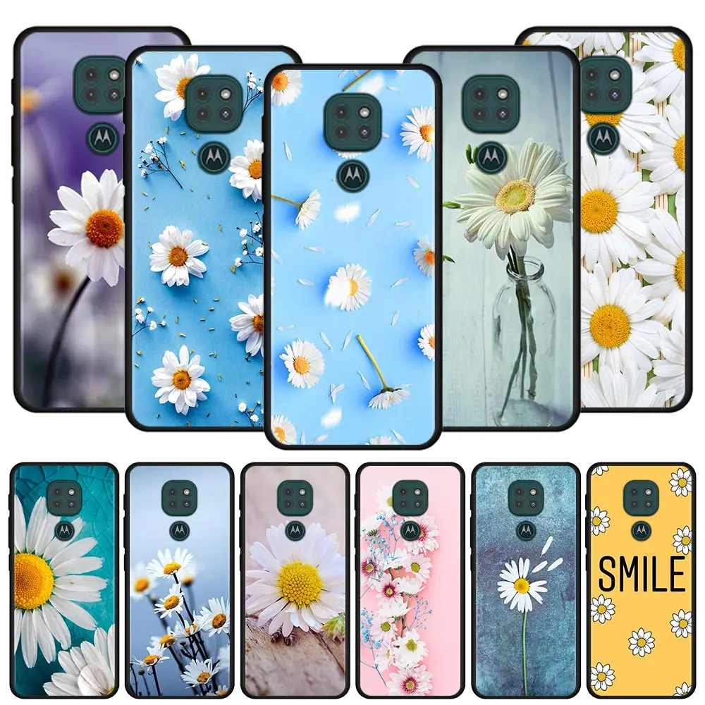 

Daisies Flowers For MOTOROLA One Fusion Case for Moto G10 G9 G8 Plus Play Power One G20 G30 G40 G50 G60 Edge 20 Phone Shell