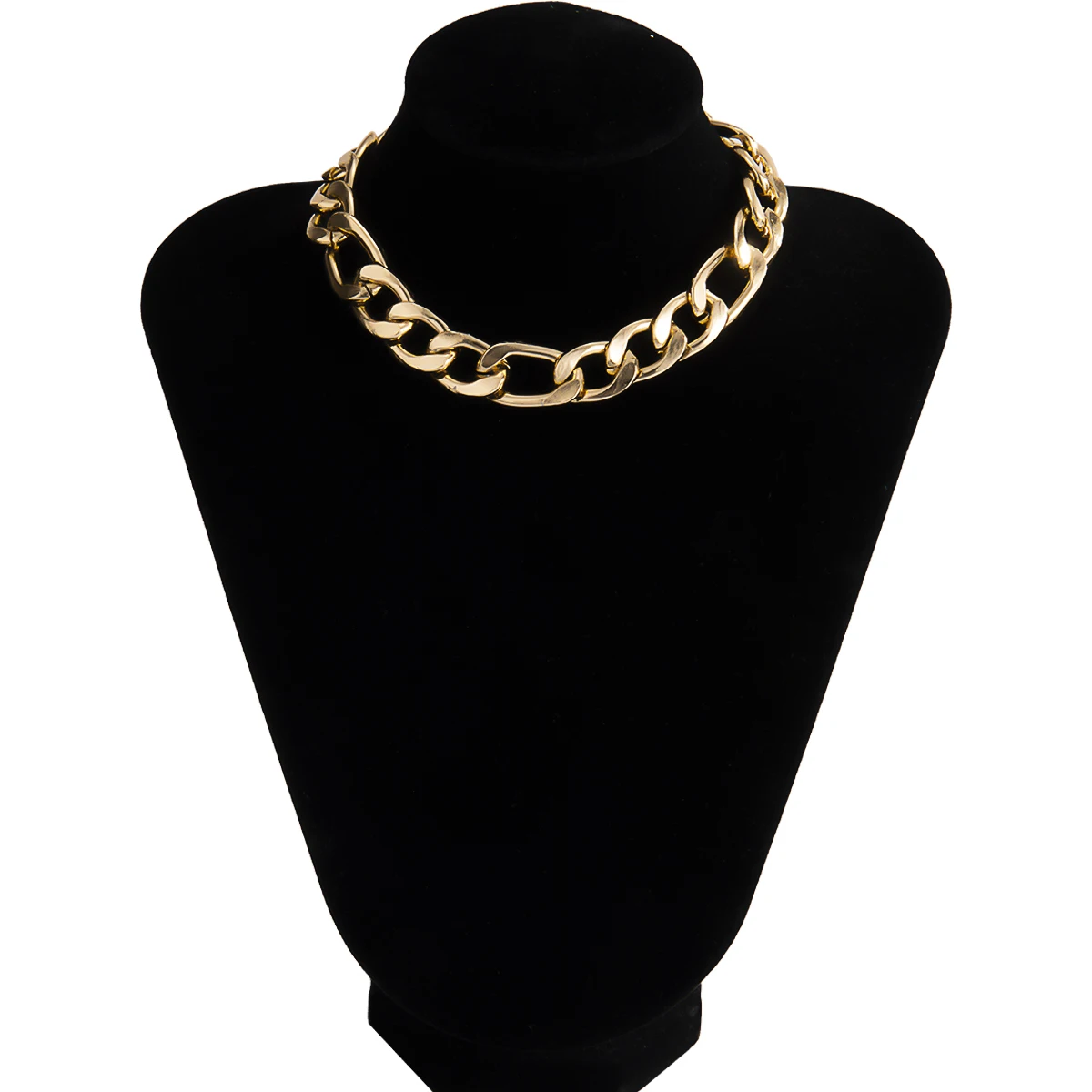 

Exaggerated Punk Big Chunky Lock Cuban Twisted Chain Necklace Classic Fashion Choker Neck Necklaces Jewelry for Women Men Friend