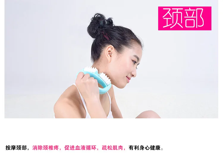 Антицеллюлитный синий D Тип контроль жира роликовый массажер для ног живота шеи