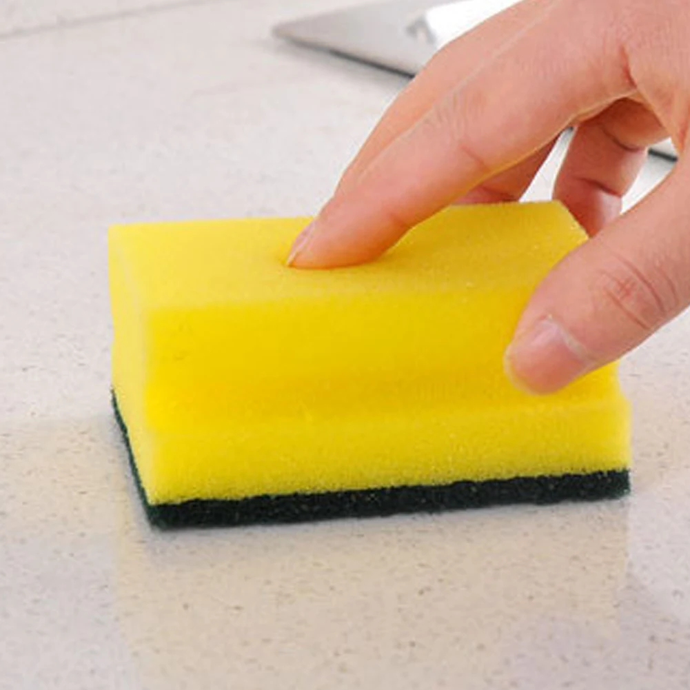 

5pcs Kitchen Home Washing Soft Double Sided Oil Remove Reusable Scouring Water Absorb Cleaning Sponge