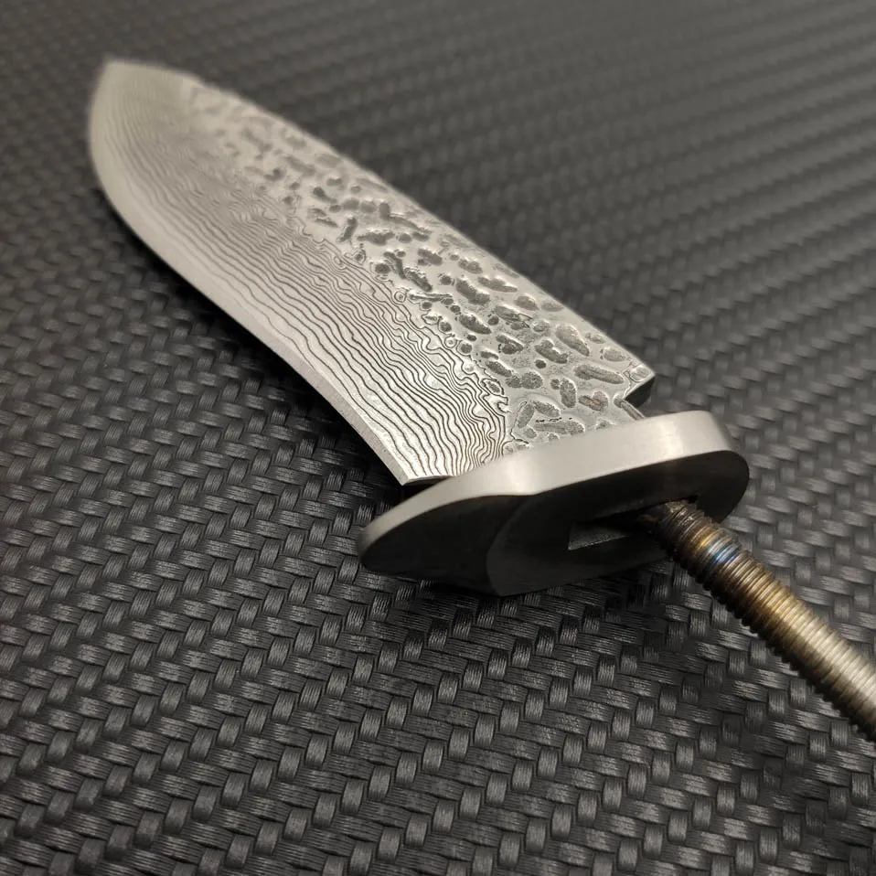X-03DP DIY VG10 Дамасская стальная ковка шаблон стальной прямой нож фиксированное лезвие заготовка diy полуфабрикат нож заготовки стали