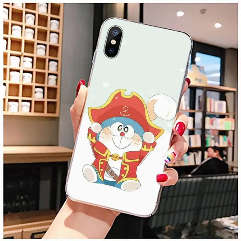 

Cat doraemon anime cartoon cute Luxury Phone Case Transparent for iPhone 11 12 mini pro XS MAX 8 7 6 6S Plus X 5S SE 2020 XR