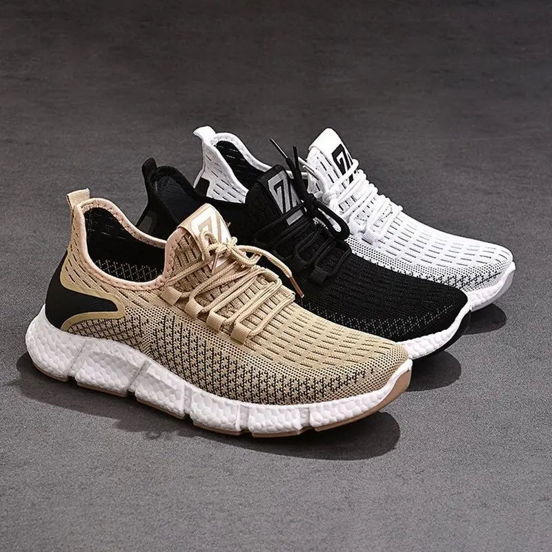 

2021 New Mesh Men Sneakers Breathable Flat Shoes Men Lightweight Sports Shoes Non-slip Running Footwear Men Casual Shoes