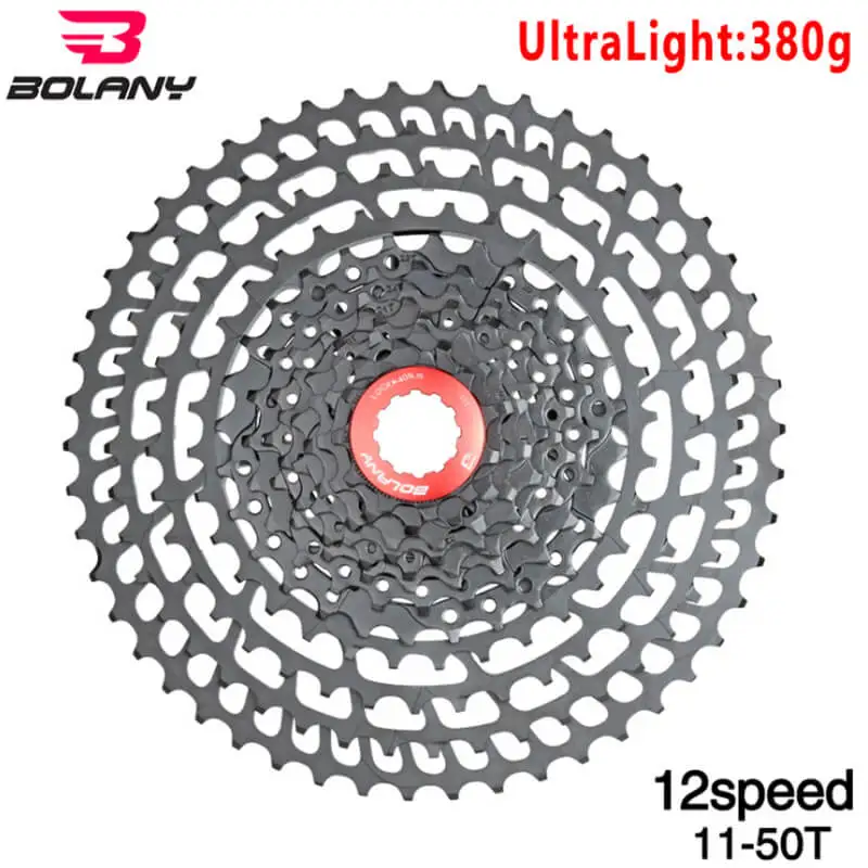 Bolany Ультралегкая кассета MTB 12 Скоростей 11-50T части велосипеда K7 12V CNC Al сплав S 50T