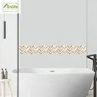 FunlifeМедные металлические настенные наклейки, экологически чистые ПВХ водонепроницаемые самоклеящиеся настенные бордюры для кухни