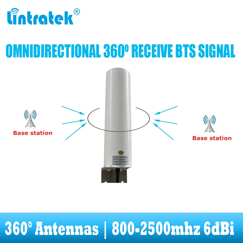 lintratek 2G 3G 4G Omnidirectional outdoor antenna 360° catch signal for cellular cell phone signal booster  GSM  LTE WCDMA