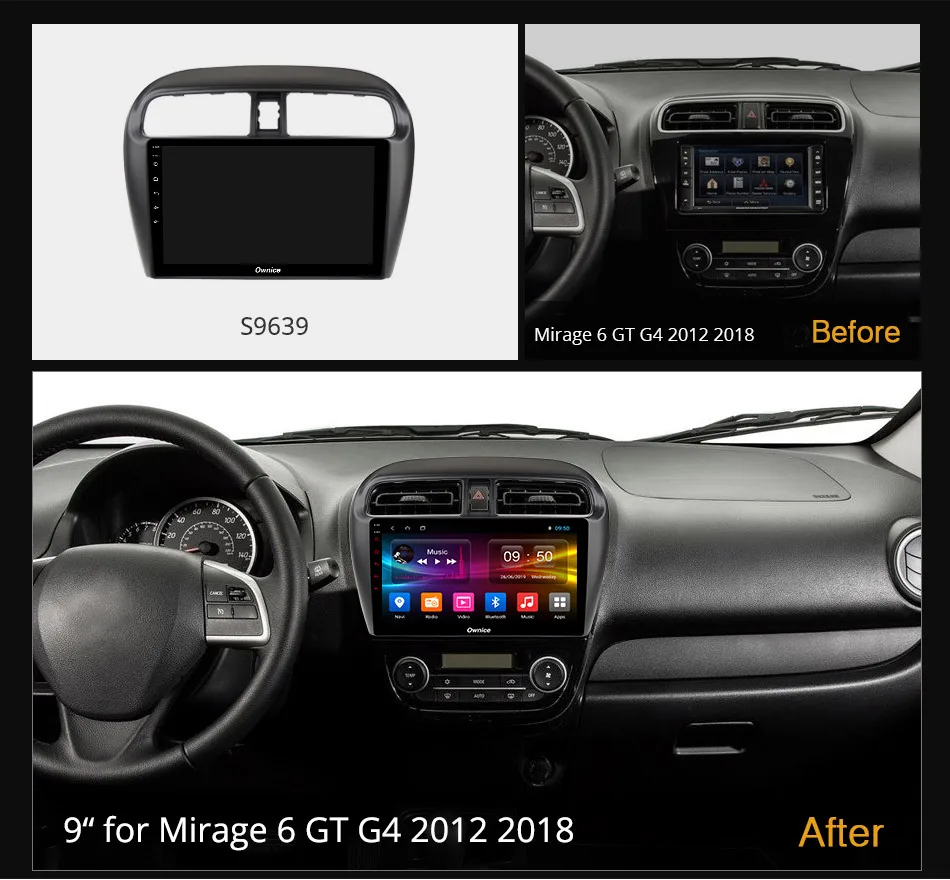 Ownice 9 &quot8 Core Android 10 0 автомобиля радио 6 + 128G для Mitsubishi Mirage GT G4 2014 2017 GPS Navi 4 аппарат не