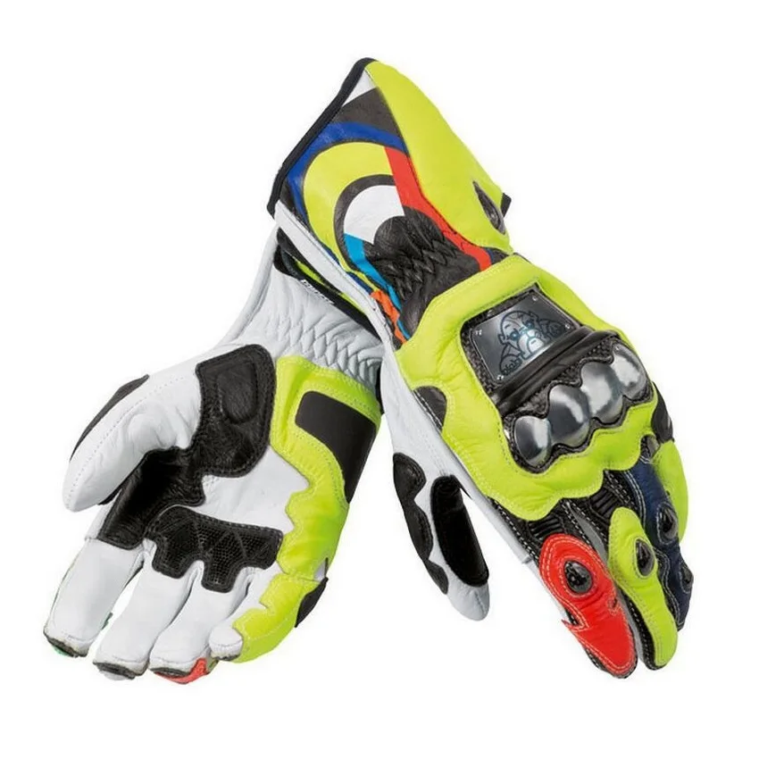 Мотоциклетные кожаные гоночные перчатки полностью металлические мотоциклетные