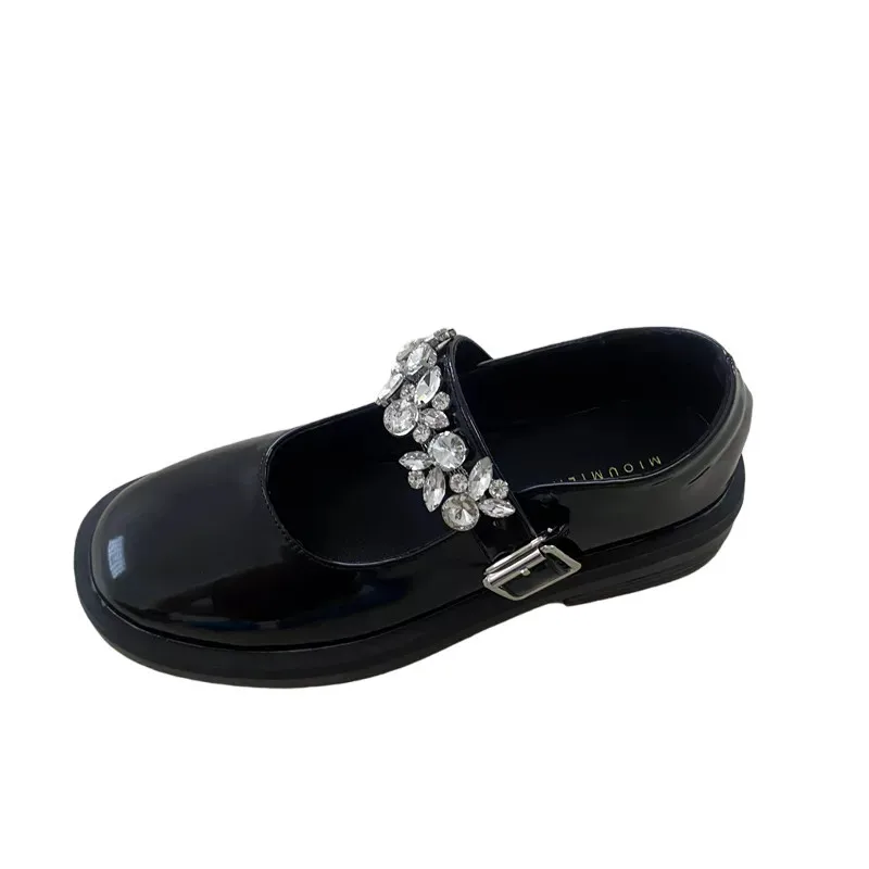 

Women's Shoes Platform Oxfords Female Footwear Shallow Mouth Modis Clogs Summer Leather Dress New Boat 2021 Flat Mary Janes Basi